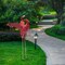Gift Outdoor Yard Lawn Statue Metal Bird Pink&Red Flamingo Garden Sculpture